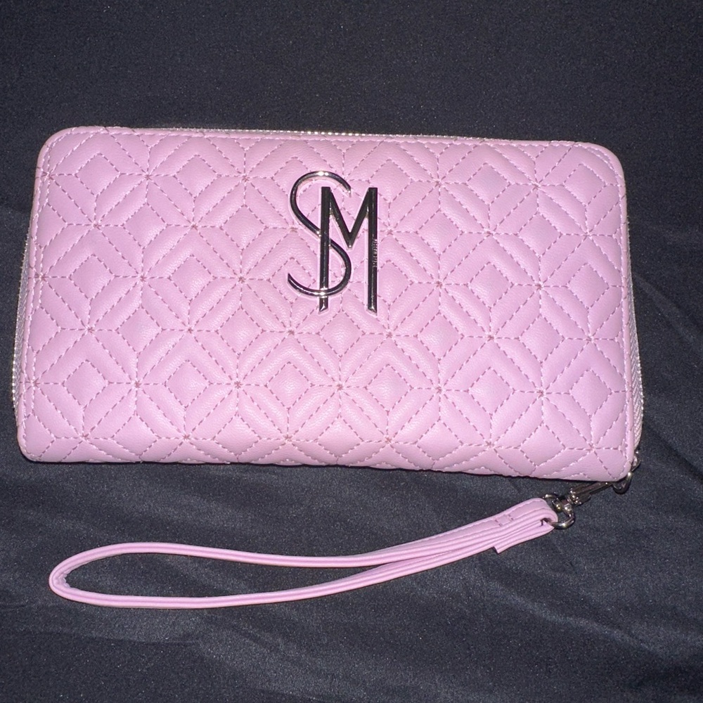 Steve Madden Pink Quilted Clutch Wristlet